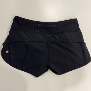 Lululemon Black Speed Up Shorts size 4